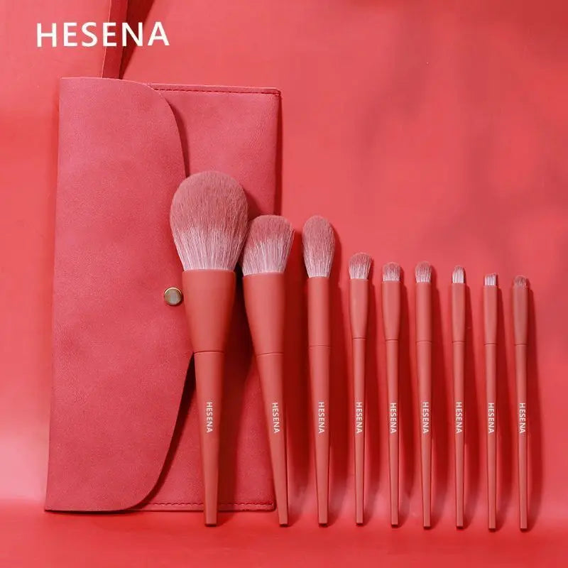 9-Piece Soft Makeup Brush Set | Powder, Blush & Eyeshadow Makeup Brush Set QXL 9 brushes and bags China Mainland