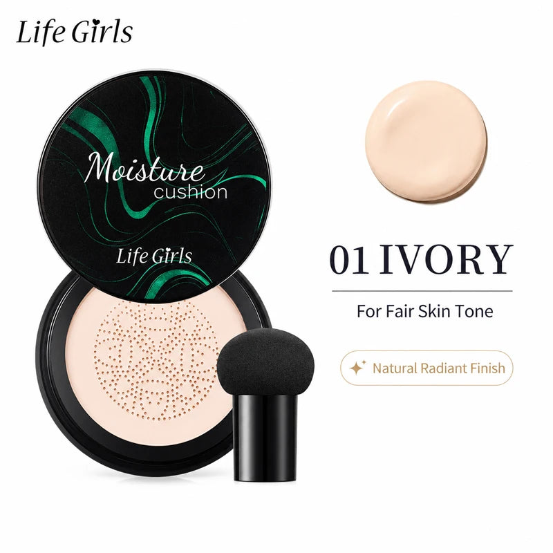 Life Girls Moisture Cushion BB Cream Foundation | 3 Shades Cushion Foundation QXL 1Lvory