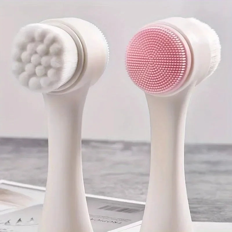 Double-Sided Silicone Face Wash Brush | Deep Cleansing Tool Facial Cleansing Brush QXL