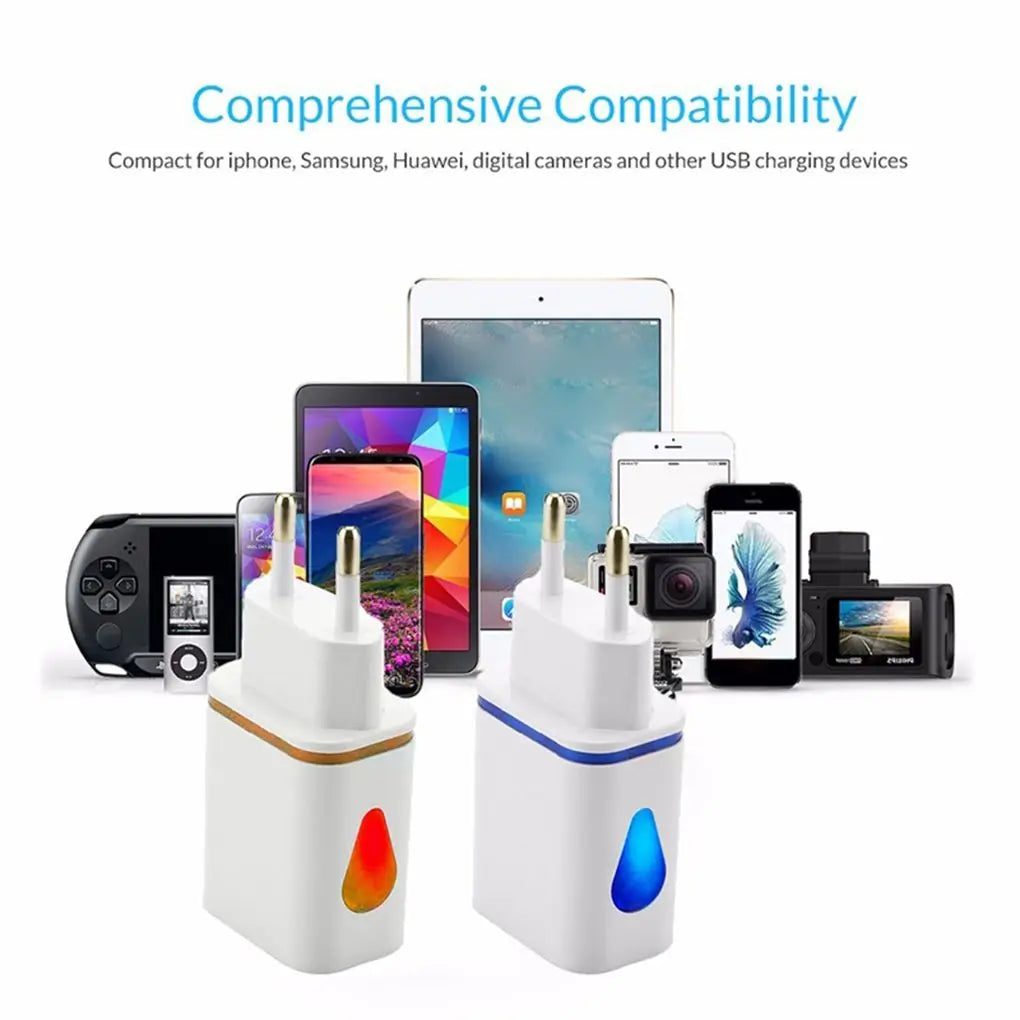 Dual Port 5V 2A USB Wall Charger – EU US AU Travel Adapter USB Travel Charger QXL