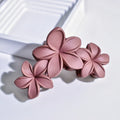 Vintage Flower Frosted Shark Claw Clip | Hair Accessory Hair Claw Clip QXL 5 brick red