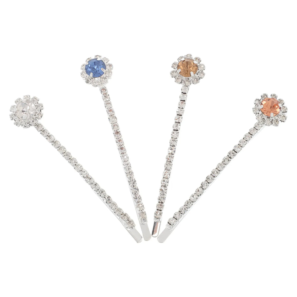 4-Pack Rhinestone Hair Clips | Bridal & Party Accessories Rhinestone Hair Clips QXL