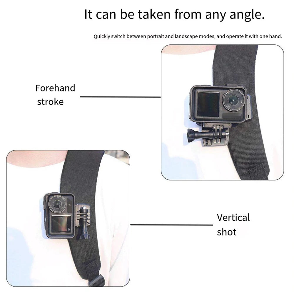 360° Rotatable Camera Backpack Clip Mount | GoPro DJI DSLR Camera Backpack Mount QXL