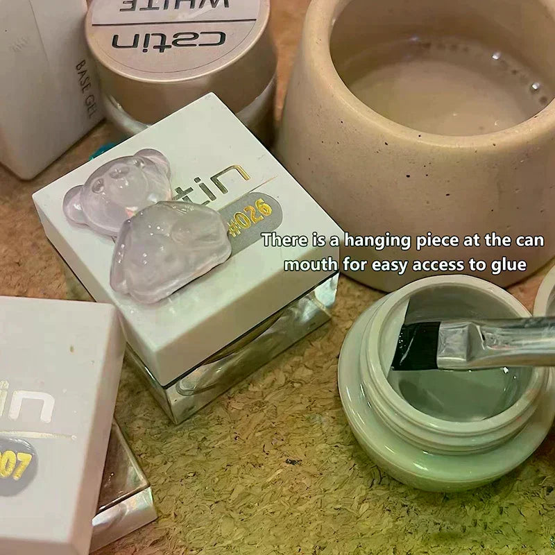5g Nail Art Storage Pot with Scraper | Portable Mini Jar Nail Art Storage Jar QXL