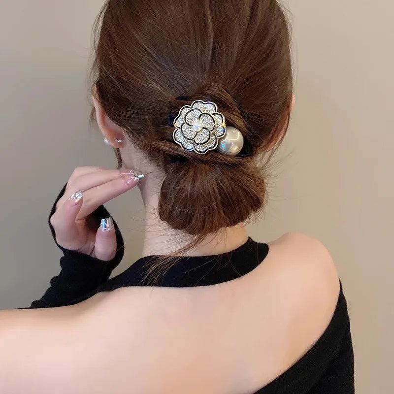 Flower Diamond Hair Bands Y2K Style | 1–2 Pc Set Rhinestone Hair Band QXL