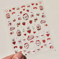 5D Kawaii Rabbit Nail Art Stickers | Gothic Japanese Decals Nail Art Stickers QXL 1pcs to3756