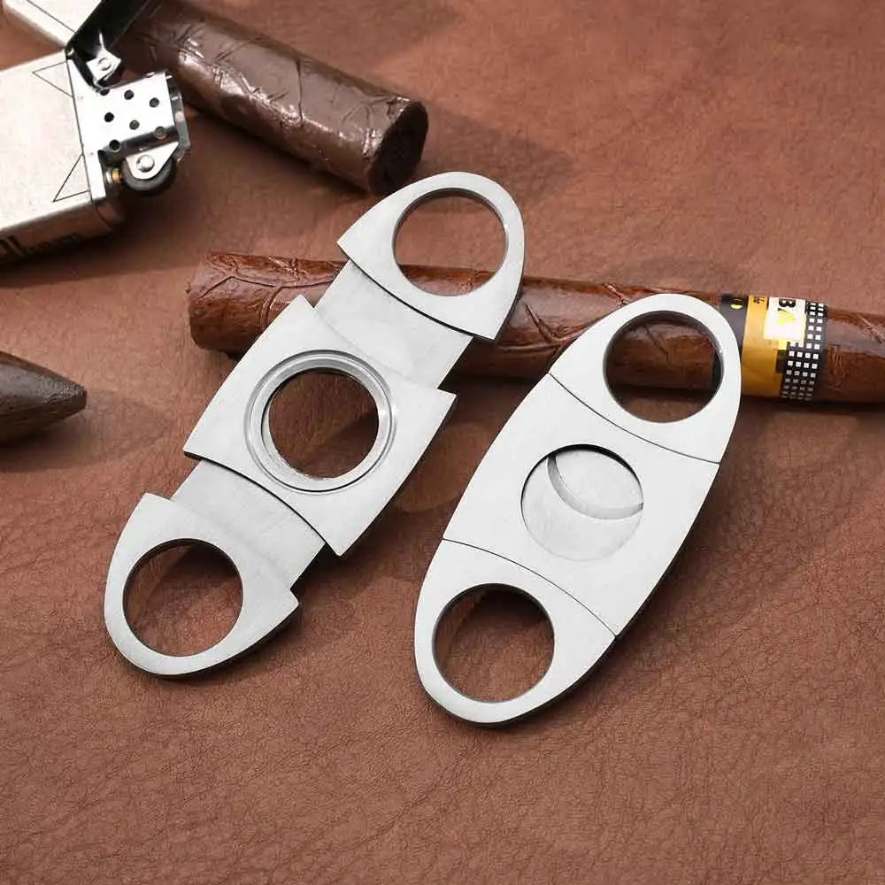 Stainless Steel Guillotine & Punch Cigar Cutter | 2-in-1 Cigar Cutter QXL