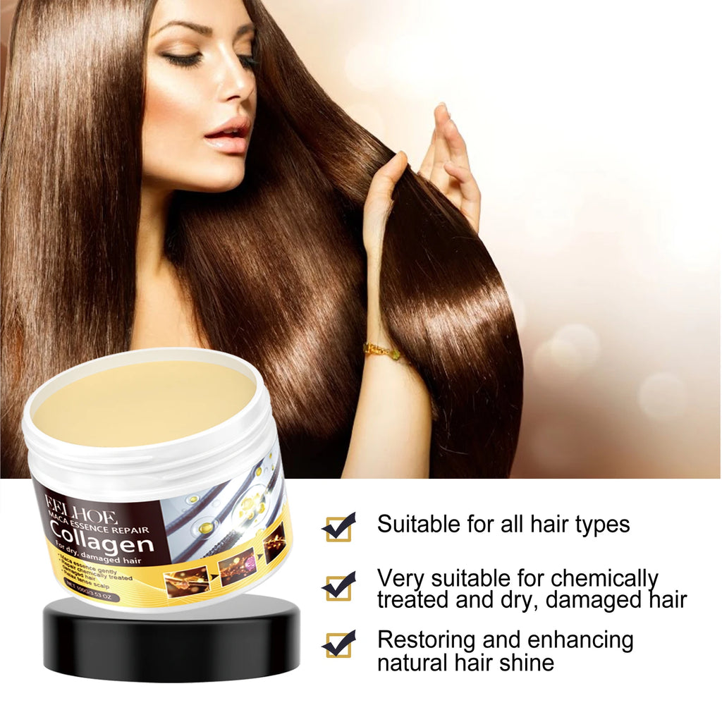 EELHOE Collagen Hair Mask – Moisturize, Soften & Tame Frizz Collagen Hair Mask QXL