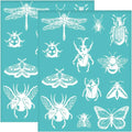2-Pack Insect Silk Screen Stencils | Reusable 8.6x11" Craft Silk Screen Stencil QXL AECH04-14235