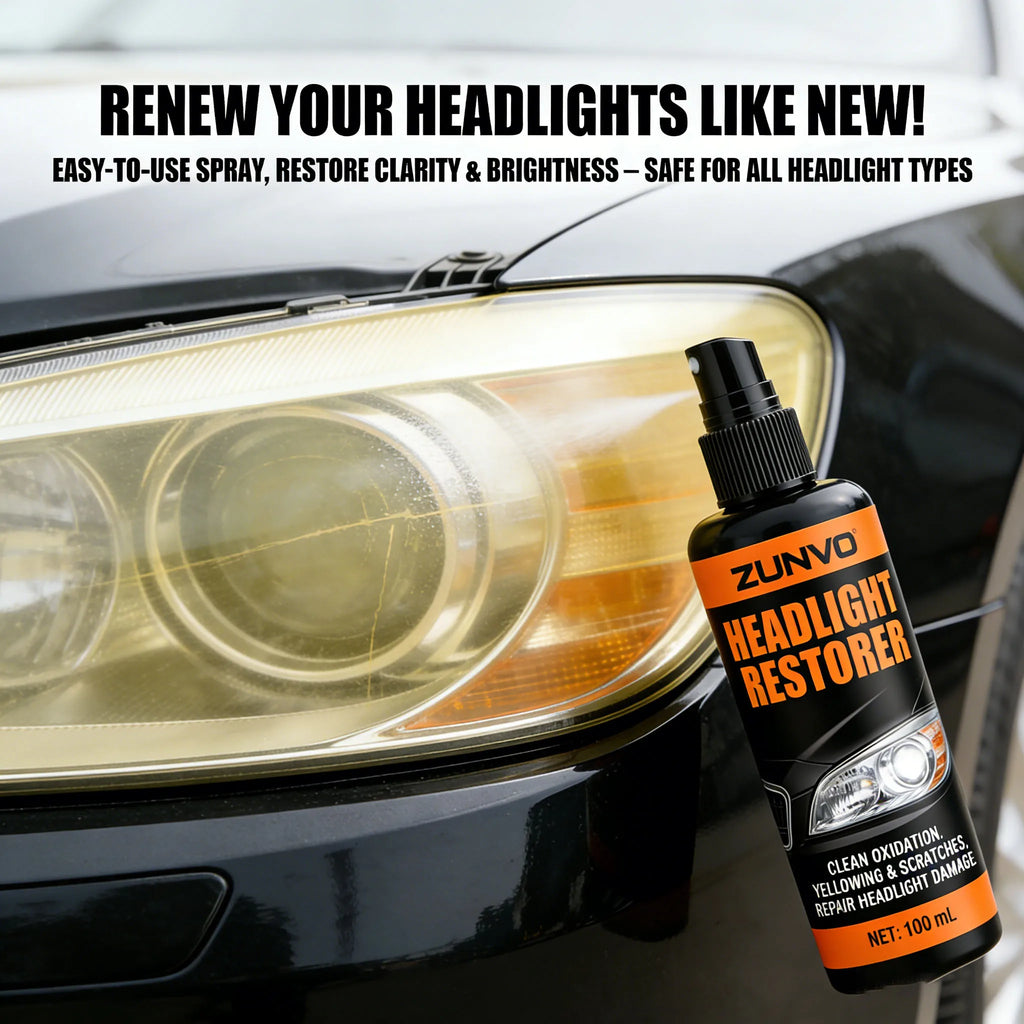Car Headlight Restorer Spray | Fix Oxidation & Yellowing Headlight Restorer Spray QXL