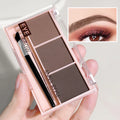 3-Color Matte Brow Powder Palette with Brush | Long-Lasting Eyebrow Powder Palette QXL E1804-02