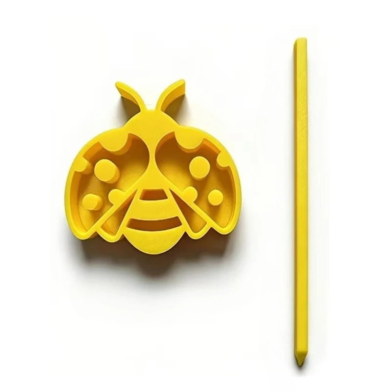 Bee-Shaped Insect Drinking Bowl & Butterfly Feeder Garden Stake Garden Stake Feeder QXL Orange