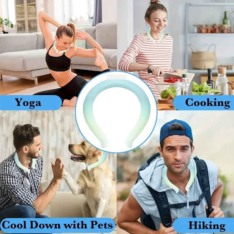 Reusable Ice Cold Neck Cooling Strap | Summer Cooling Collar Cooling Neck Strap QXL