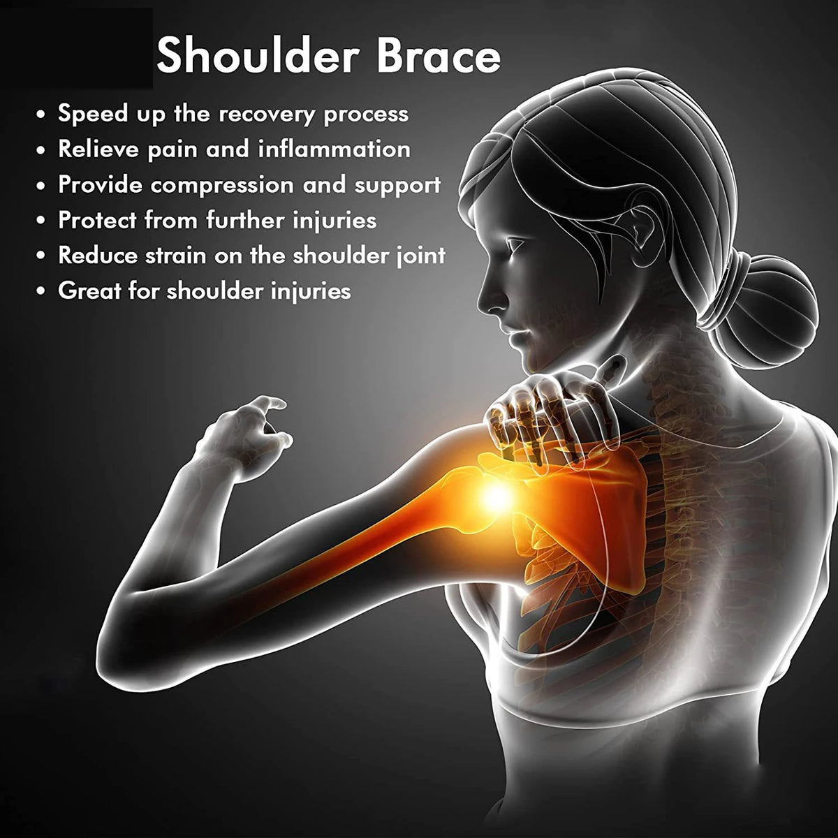 Adjustable Shoulder Brace | Universal Left & Right Support Shoulder Support Brace QXL