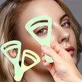 2-Pack Reusable Eyebrow Stencils | Natural Arc Shaping Cards Eyebrow Stencil QXL Yellow green 2Pcs
