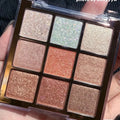 9-Color Glitter Eyeshadow Palette | Rose Pink Gold Shades Eyeshadow Palette QXL 9 Color Eyeshadow