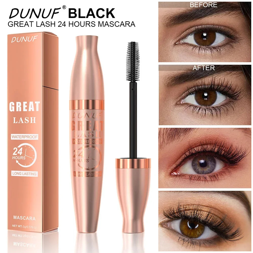 DUNUF 24H Waterproof Mascara | Volumizing & Lengthening Waterproof Mascara QXL