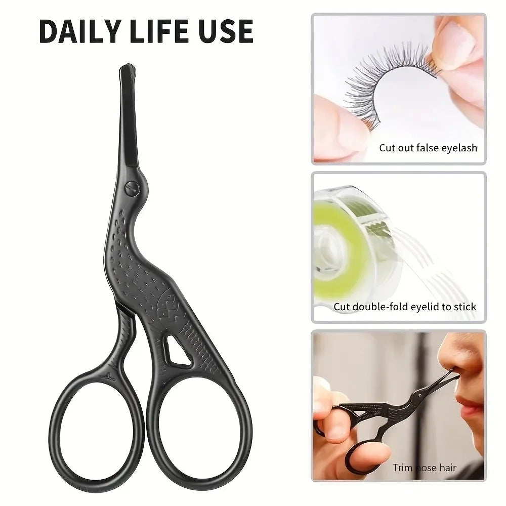 Round-Tip Stainless Steel Nose, Ear & Eyebrow Scissors Grooming Scissors QXL