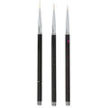 3-Piece Nail Art Liner Brush Set | Alloy Handle & Nylon Hair Nail Art Liner Brush QXL Light Grey
