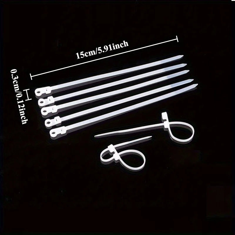 Nylon Cable Ties with Screw Mount Hole | Self-Locking Zip Nylon Cable Ties QXL