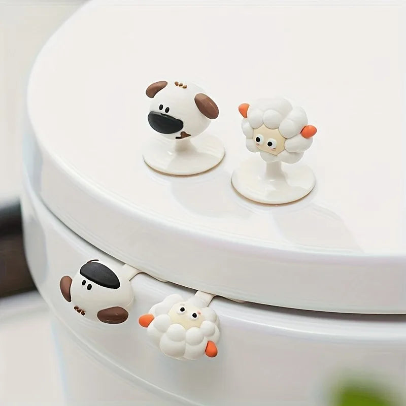 Cartoon Toilet Lid Lifter Handles | Anti-Dirty Seat Set Toilet Lid Lifter QXL