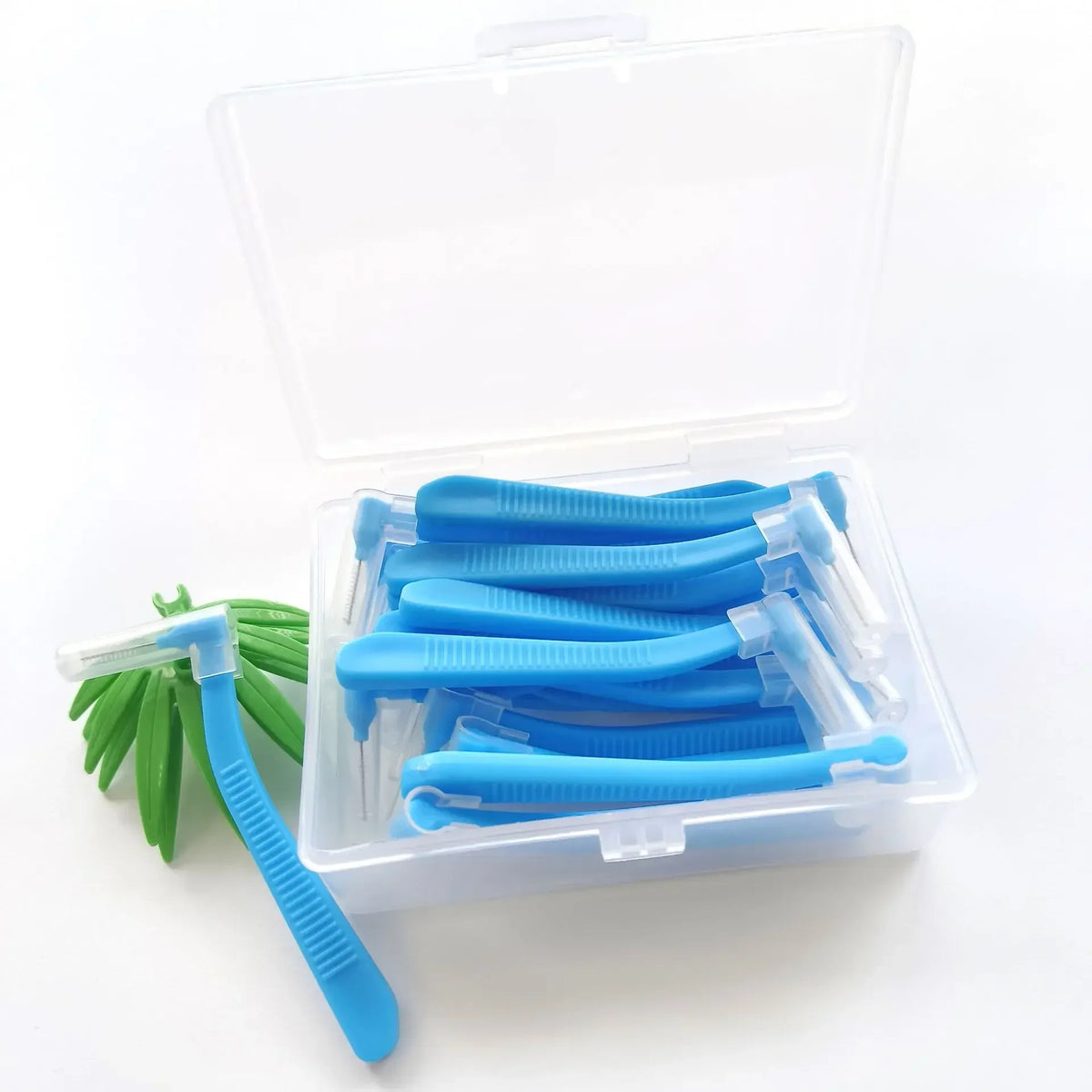 20-Pack L-Shape Interdental Brushes 0.6–1.2mm | Ortho Cleaning Interdental Brush Set QXL