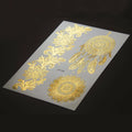 Gold Henna Temporary Tattoo Stickers | Waterproof Floral Hand Temporary Tattoo Stickers QXL J013A