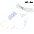 3M 5M Clear Extension Cord EU US Plug for LED String Lights Light Extension Cord QXL US 5M with switch