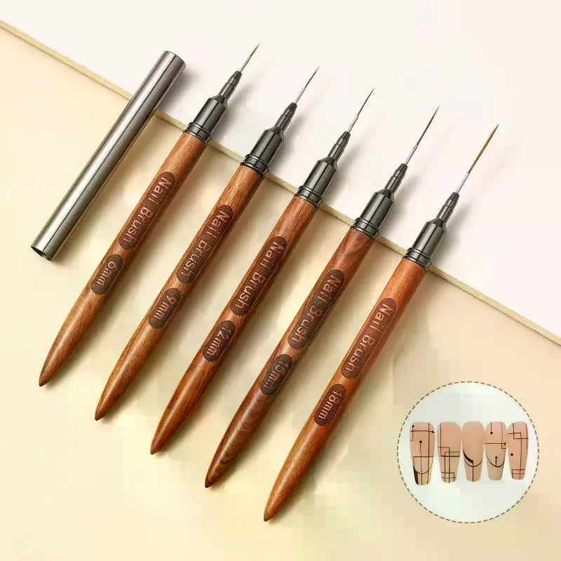 Wood Handle Nail Art Liner Brush Set – UV Gel & Polish Nail Art Liner Brush QXL