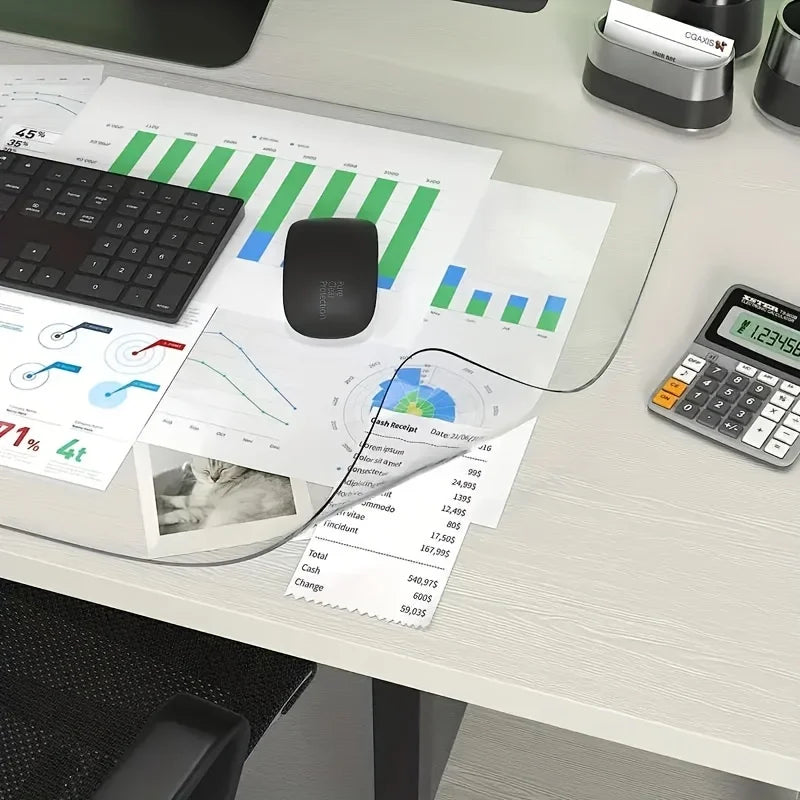 Clear PVC Desk Pad | Anti-Slip Heat-Resistant Writing Mat Desk Pad Mat QXL