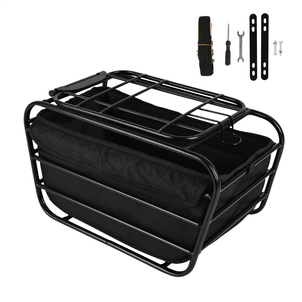 Carbon Steel Enclosed Bike Pet Carrier Basket – Rear Rack Bike Pet Carrier Basket QXL