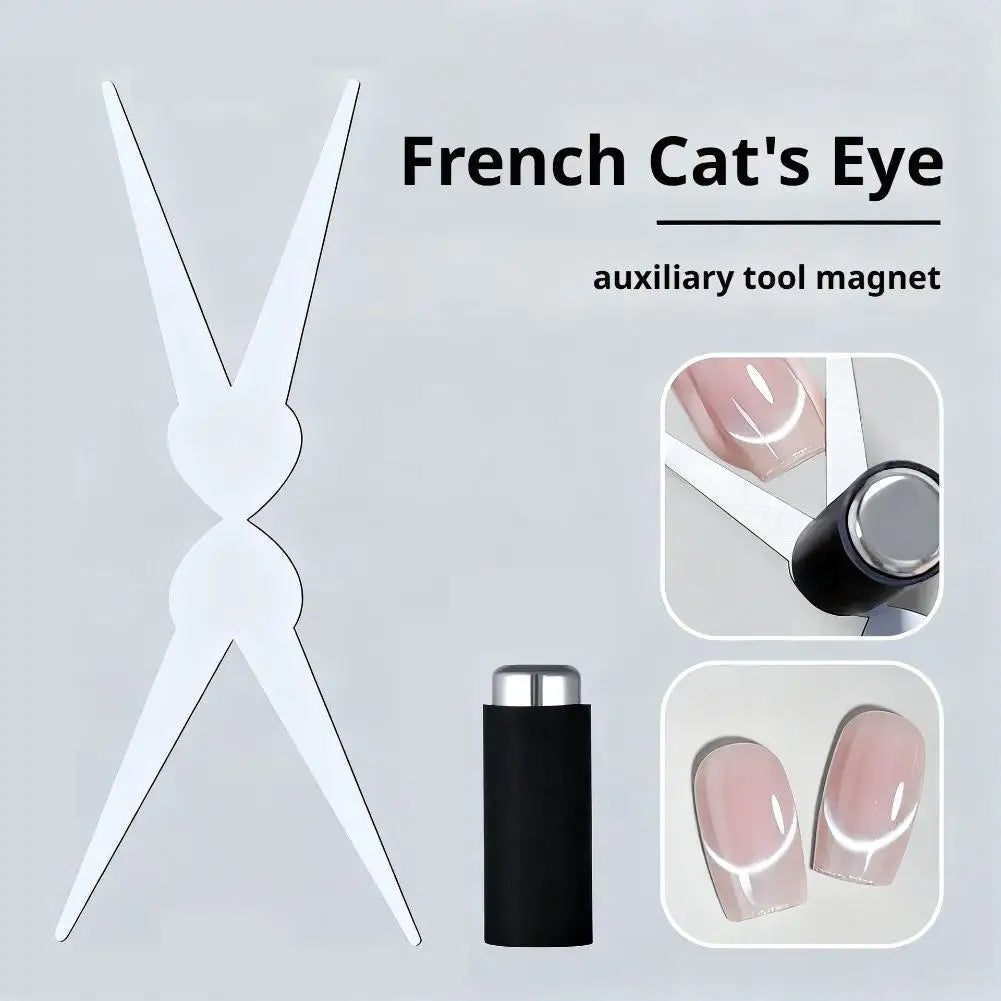 2-in-1 Cat Eye Nail Magnet Stick | French Manicure Tool Nail Magnet Stick QXL