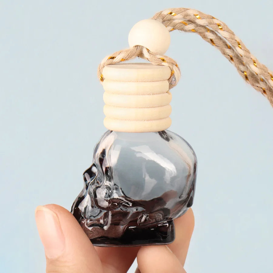 8ml Skull Glass Perfume Bottle | Car Pendant Diffuser Perfume Diffuser Bottle QXL