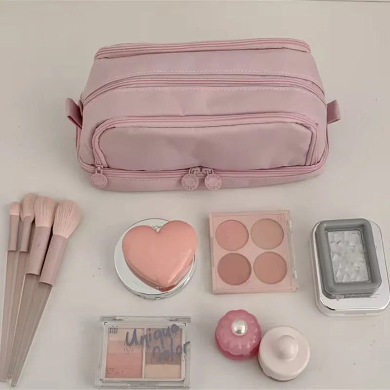 Oxford Makeup Brush Organizer Bag | Multi-Pocket Pouch Makeup Brush Bag QXL
