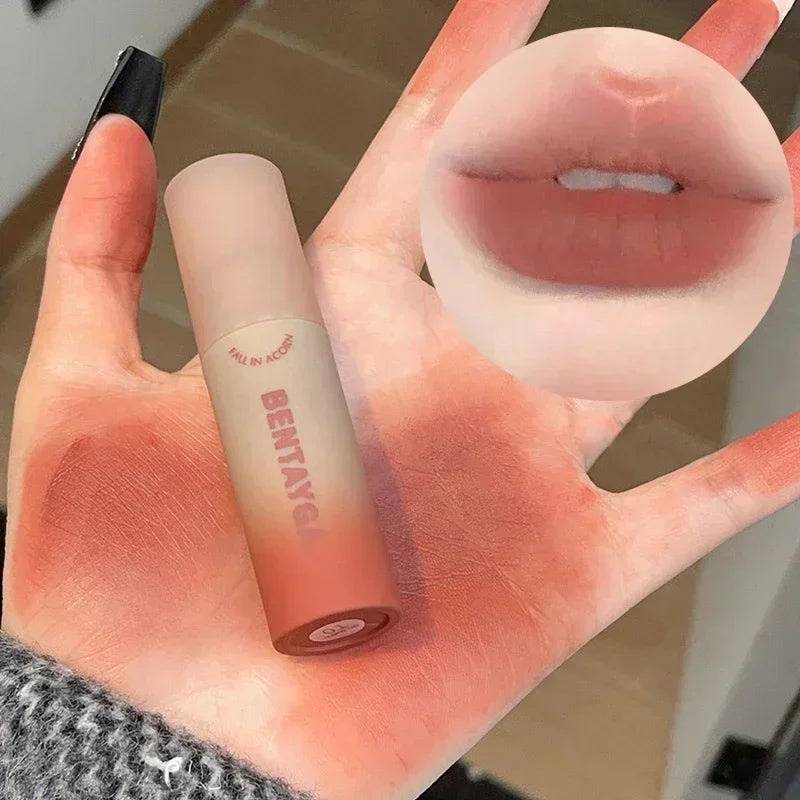 6-Color Matte Liquid Lipstick | Velvet Nude Rose & Red-Brown Liquid Lipstick Set QXL
