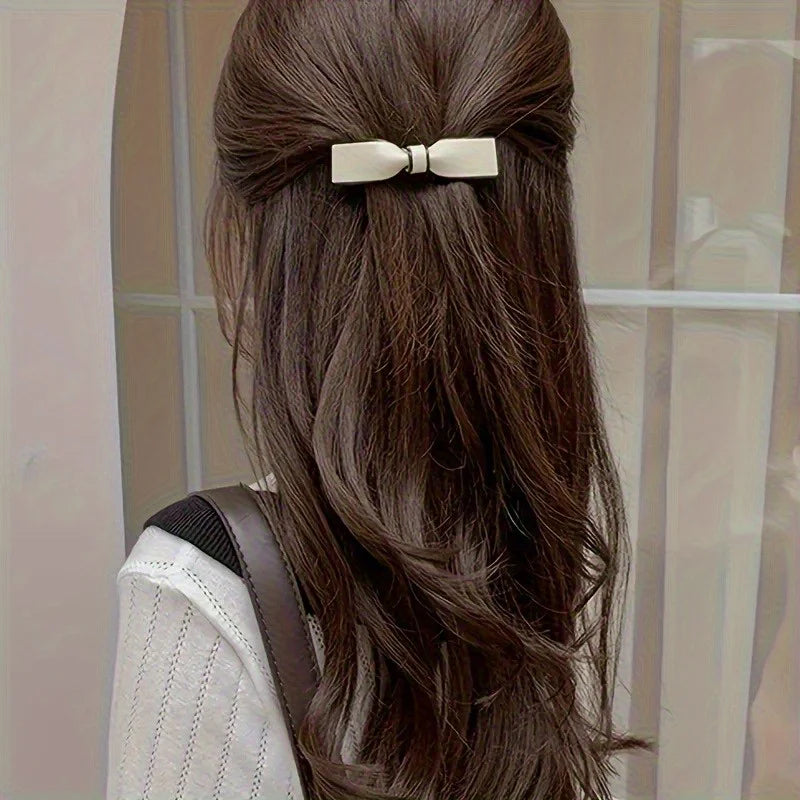 Acrylic Bow Hair Clips | Oblong Barrettes for Women Hair Barrette Clip QXL
