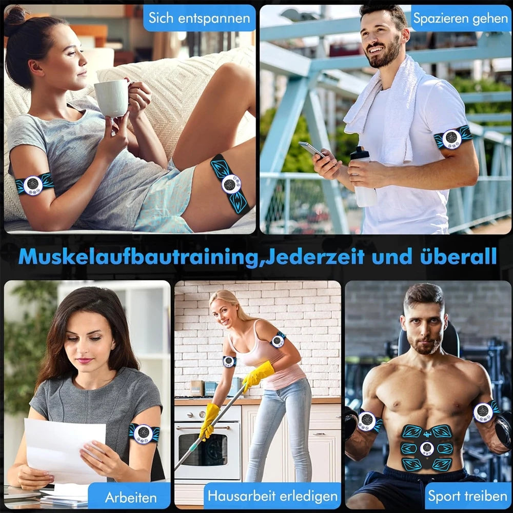 Wireless EMS Abs Stimulator | Rechargeable Core Body Toner EMS Abs Stimulator QXL