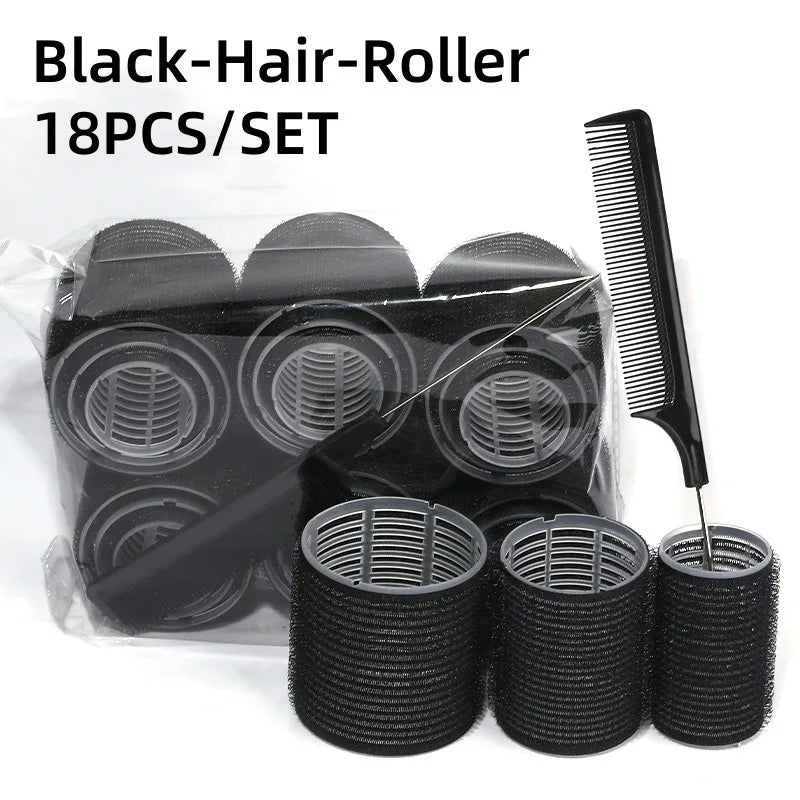 24-Pc Self-Adhesive Hair Curling Rollers & Clips Set Hair Curling Rollers QXL