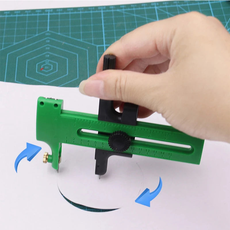 Adjustable Circle Cutter for Paper, Fabric & Scrapbook DIY Circle Cutting Tool QXL