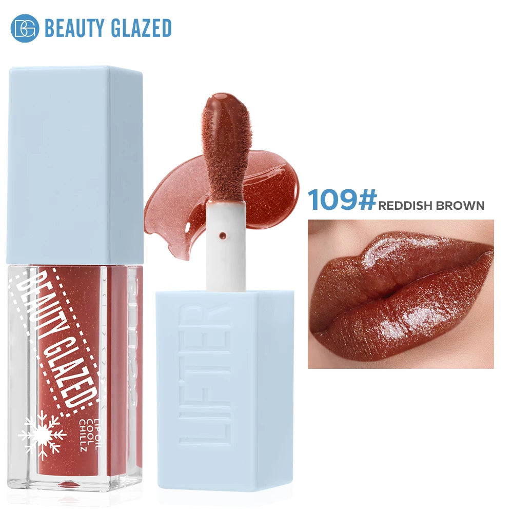 Beauty Glazed 12-Color Cool Chillz Moisturizing Lip Oil Gloss Set Lip Oil Gloss Set QXL 109