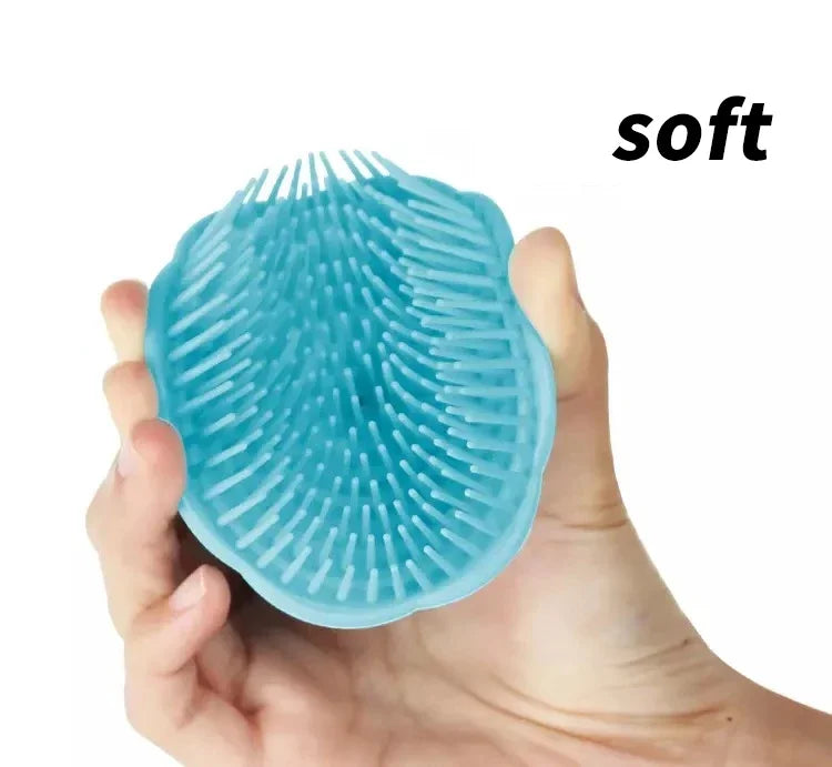 Silicone Scalp Massage Shampoo Brush | Soft Bristle Hair Scrubber Scalp Massage Brush QXL