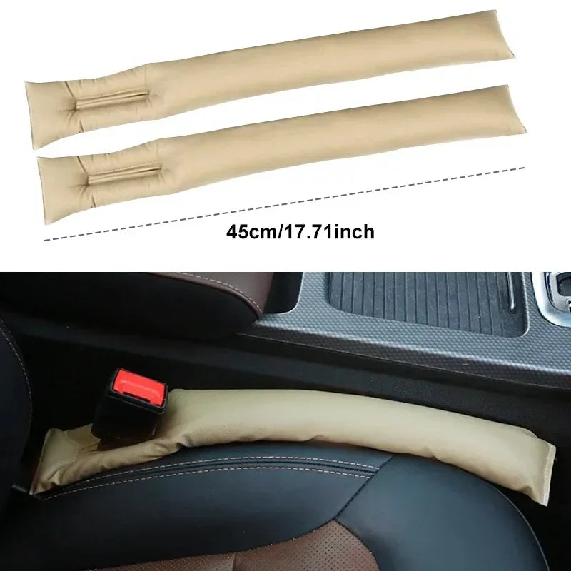 Car Seat Gap Filler Leather Pad Plug Spacer | 1/2/4-Pack Car Seat Gap Filler QXL Beige-2pcs