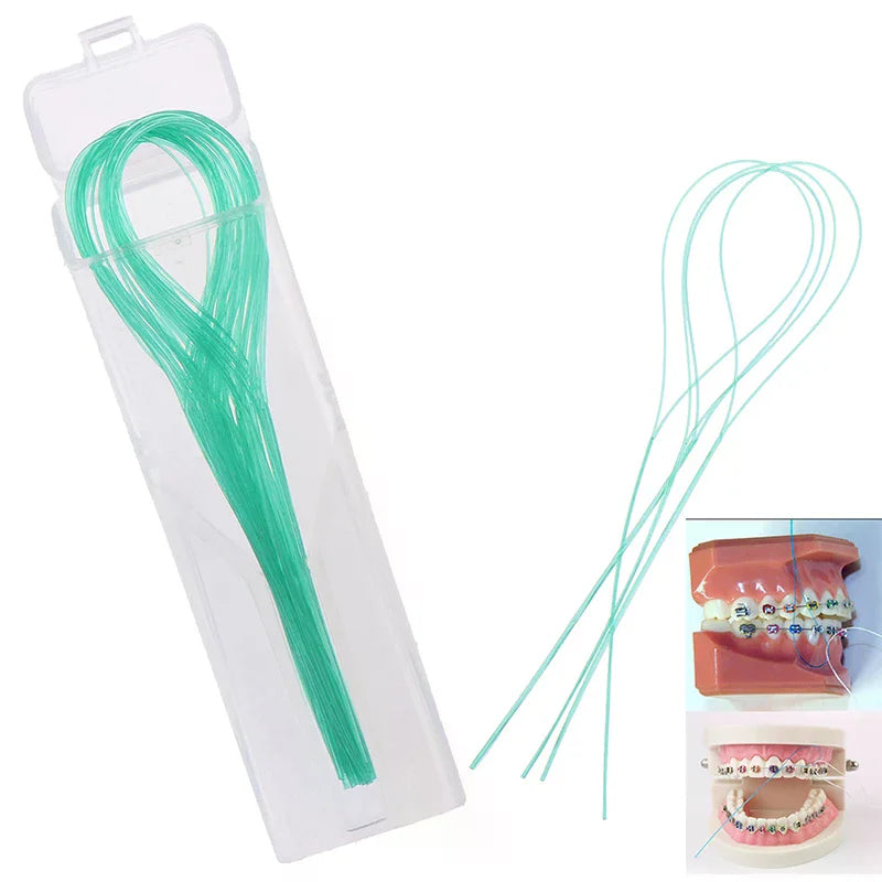 100-Pack Dental Floss Threaders for Braces, Bridges & Implants Dental Floss Threader QXL