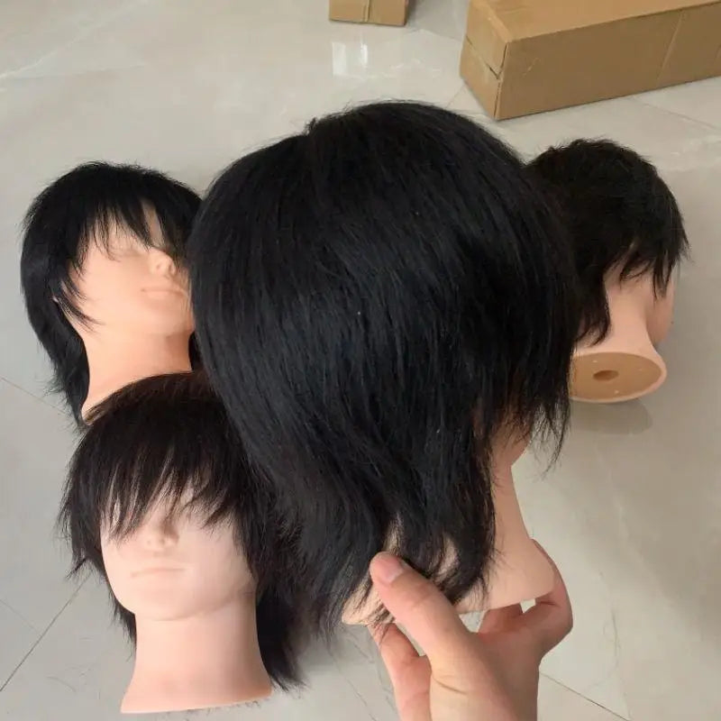Real Human Hair Mannequin Head | Barber & Stylist Training Training Mannequin Head QXL