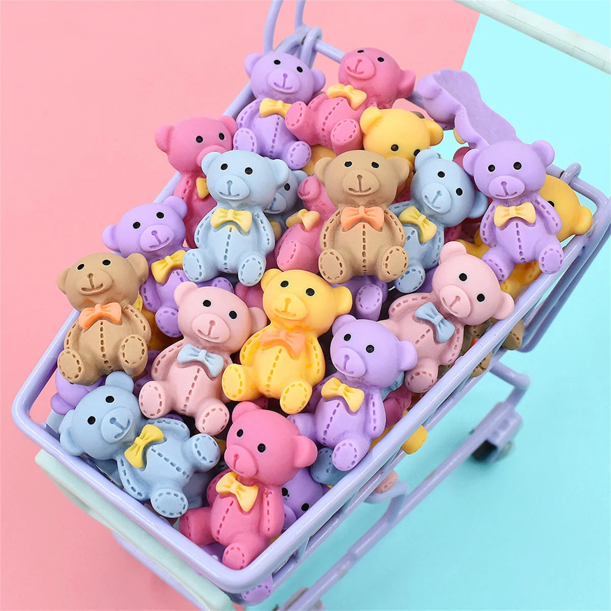 10-Pack 3D Kawaii Bear Nail Art Charms | DIY Manicure Decor Nail Art Charms QXL