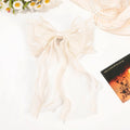 Large Chiffon Bow Hair Clip | Satin Bowknot Barrette Women Bow Hair Clip QXL apricot