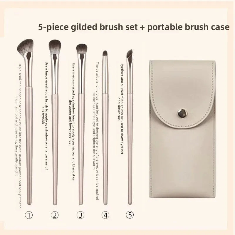Eye Makeup Brush Set 5 & 15 Pc | Eyeshadow Blending Kit Eye Makeup Brush Set QXL 5PCS