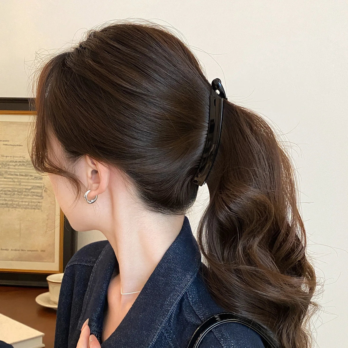 Minimalist Banana Clip | High Ponytail Vertical Hair Clasp Hair Banana Clip QXL
