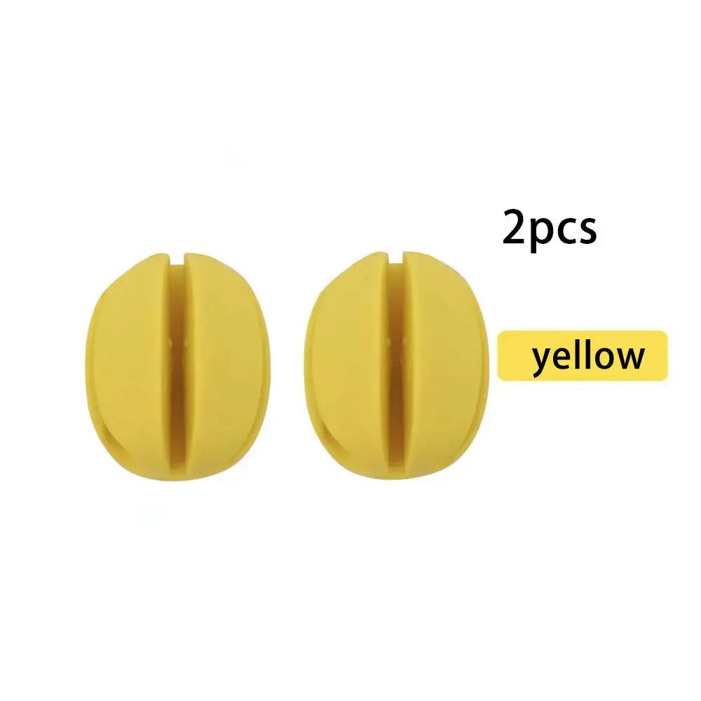 Silicone Fishing Rod Holder Ball Straps 5-Hole Organizer 2-Pack Fishing Rod Organizer QXL YELLOW