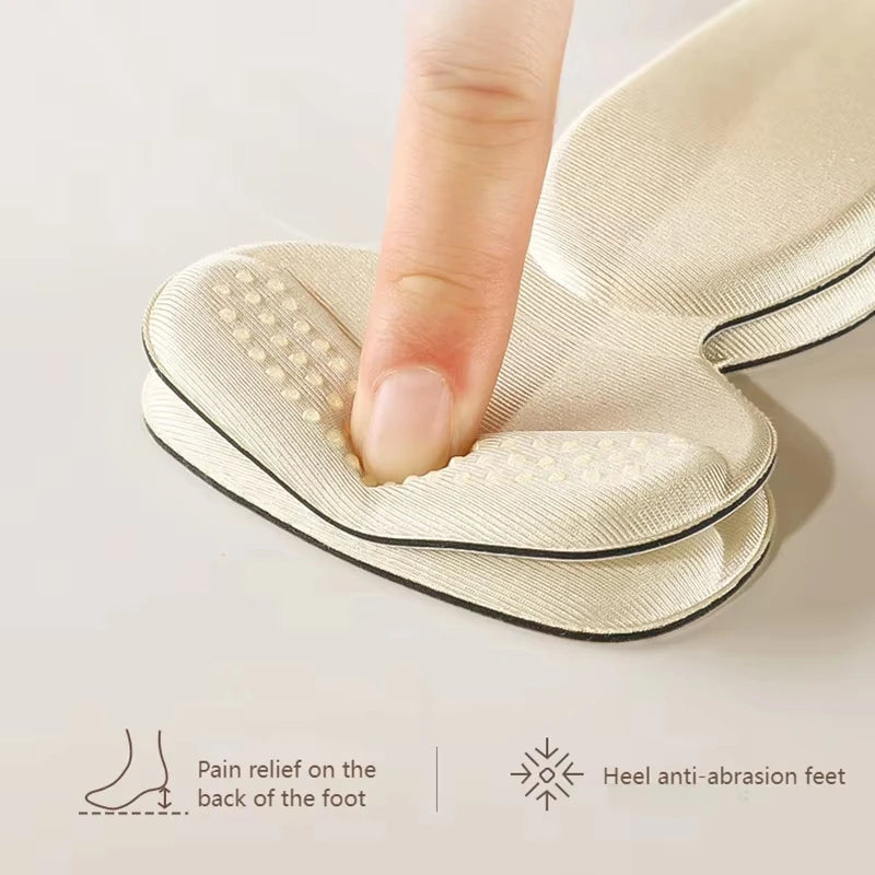 T-Shape Heel Pads | Anti-Slip Cushioned Insoles – 2 Pack Heel Cushion Pad QXL